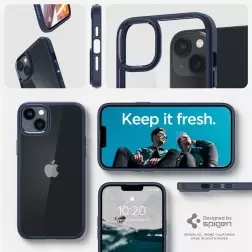 Spigen Crystal Hybrid, tamsiai mėlyna - iPhone 14 Plus