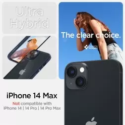 Spigen Crystal Hybrid, tamsiai mėlyna - iPhone 14 Plus