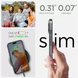 Spigen Optik Crystal, krominharmaa - iPhone 14 Pro