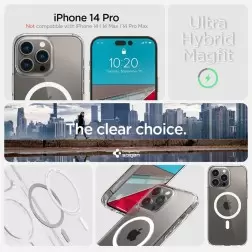 Spigen Crystal Hybrid MagSafe, white - iPhone 14 Pro