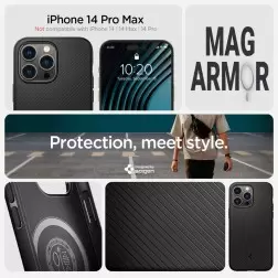 Spigen Mag Armor MagSafe, matinė juoda - iPhone 14 Pro Max