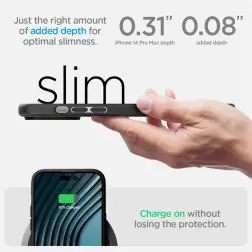 Spigen Mag Armor MagSafe, matinė juoda - iPhone 14 Pro Max