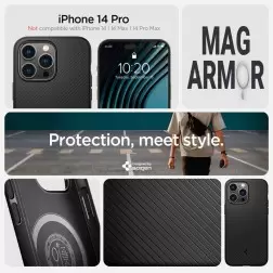 Spigen Mag Armor MagSafe, matinė juoda - iPhone 14 Pro