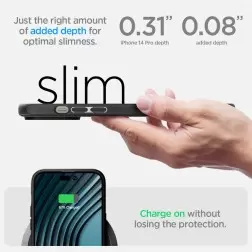 Spigen Mag Armor MagSafe, matinė juoda - iPhone 14 Pro