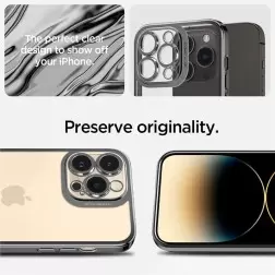 Spigen Optik Crystal, chrome gray - iPhone 14 Pro Max