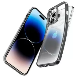 Spigen Optik Crystal, krominharmaa - iPhone 14 Pro Max
