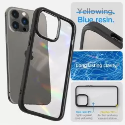 Spigen Crystal Hybrid, matte black - iPhone 14 Pro