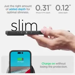 Spigen Crystal Hybrid, matinis juodas - iPhone 14 Pro