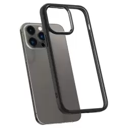 Spigen Crystal Hybrid, matinis juodas - iPhone 14 Pro