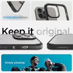 Spigen Crystal Hybrid, matinis juodas - iPhone 14 Pro