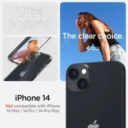 Spigen Crystal Hybrid, kristalas skaidrus - iPhone 14