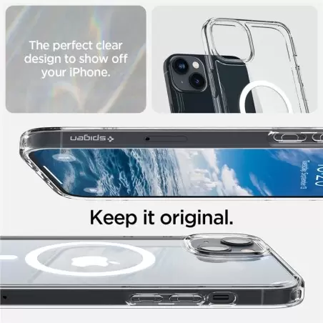 Spigen Ultra Hybrid MagSafe, valge - iPhone 14