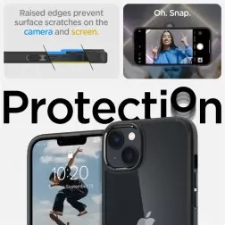 Spigen Crystal Hybrid, matinis juodas - iPhone 14 Plus