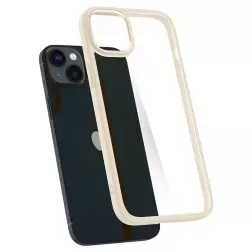 Spigen Crystal Hybrid, smėlio bežė - iPhone 14 Plus