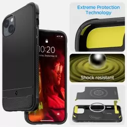 Spigen Rugged Armor MagSafe, mattamusta - iPhone 14