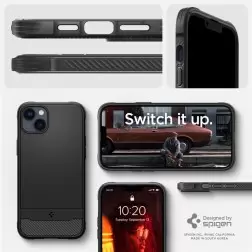 Spigen Rugged Armor MagSafe, mattamusta - iPhone 14