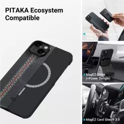 Pitaka Fusion Weaving MagEZ Case 3, rapsodija - iPhone 14 Plus