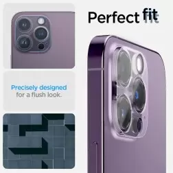 Spigen Stiklo Optik 2 paketas, skaidrus - iPhone 14 Pro/iPhone 14 Pro Max