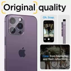 Spigen Stiklo Optik 2 paketas, skaidrus - iPhone 14 Pro/iPhone 14 Pro Max