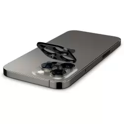 Spigen Stiklas tR Optik 2 paketą, juoda - iPhone 16/15/14 Pro / 16/15/14 Pro Max