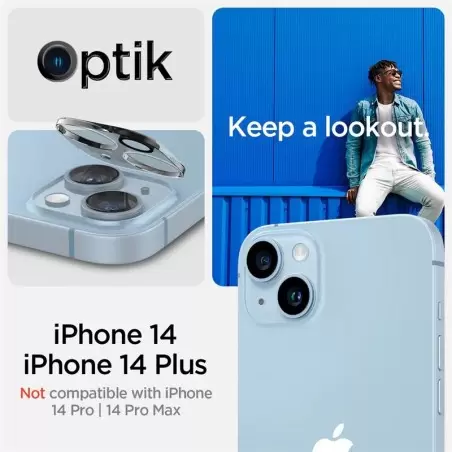 Spigen Glass Optik 2-pakk, läbipaistev - iPhone 14/iPhone 14 Plus