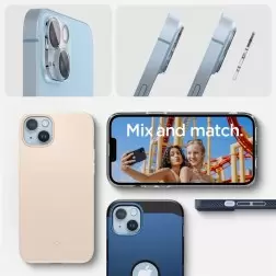 Spigen Stiklo Optika 2 paketas, skaidrus - iPhone 14/iPhone 14 Plus