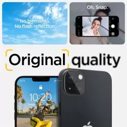 Spigen Stiklo Optik 2 paketas, juoda - iPhone 14/iPhone 14 Plus