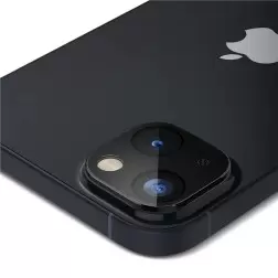 Spigen Stiklo Optik 2 paketas, juoda - iPhone 14/iPhone 14 Plus