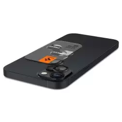 Spigen Stiklas EZ Fit Optik Pro 2 pakuotė, juoda - iPhone 15/15 Plus/14/14 Plus