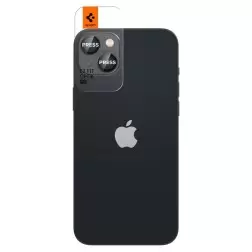 Spigen Stiklas EZ Fit Optik Pro 2 pakuotė, juoda - iPhone 15/15 Plus/14/14 Plus