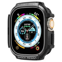 Spigen Rugged Armor, juoda - Apple Watch Ultra 2/Ultra 49mm