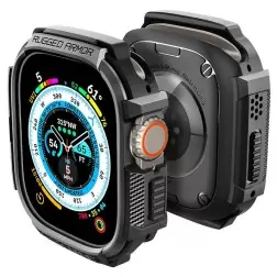 Spigen Rugged Armor, juoda - Apple Watch Ultra 2/Ultra 49mm