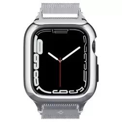 Spigen Metal Fit Pro, sidabrinė - Apple Watch 9/8/7 45mm