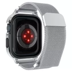 Spigen Metal Fit Pro, sidabrinė - Apple Watch 9/8/7 45mm