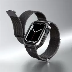 Spigen Metal Fit Pro, grafitas - Apple Watch 9/8/7 45mm