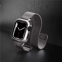 Spigen Metal Fit Pro, grafitas - Apple Watch 9/8/7 45mm