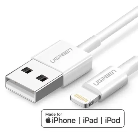 Ugreen USB-A–Lightning MFi kaabel, 1 m