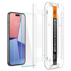 Apsauginis stiklas Spigen Glass tR EZ Fit 2 Pack, transparency - iPhone 15 Plus/iPhone 16 Plus