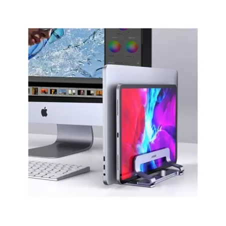 Universalus nešiojamojo kompiuterio stovas Ugreen LP258 (dual slot), sidabrinis