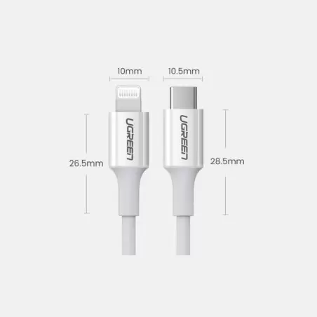 Ugreen US171 USB-C - Lightning MFi kaabel, 1.5m
