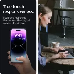 Apsauginis stiklas Spigen Glass EZ Fit Privacy 2 Pack - iPhone 14 Pro