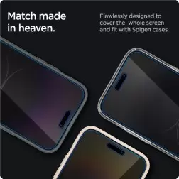 Spigen Stiklo EZ Fit Privatumas 2 Paketas - iPhone 14 Pro