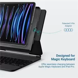 Pitaka MagEZ 2, juoda/pilka - iPad Pro 12.9" 2022/2021