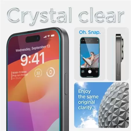 Spigen Glass tR EZ Fit HD 1 Pack, transparency - iPhone 16/15