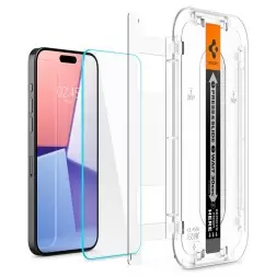 Spigen Glass tR EZ Fit 2 Pack, transparency - iPhone 15 Pro Max