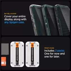 Apsauginis stiklas Spigen Stiklas tR EZ Fit (Privacy) 2-pack, skaidrus - iPhone 15 Pro