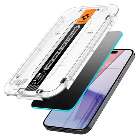 Apsauginis stiklas Spigen Stiklas tR EZ Fit (Privacy) 2-pack, skaidrus - iPhone 15 Pro