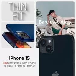 Spigen Thin Fit, navy blue - iPhone 15