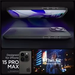Spigen Thin Fit, black - iPhone 15 Pro Max