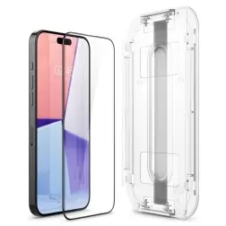 Apsauginis stiklas Apsauginis stiklas Spigen Glass tR EZ Fit 2 Pack, FC Black - iPhone 15 Pro Max